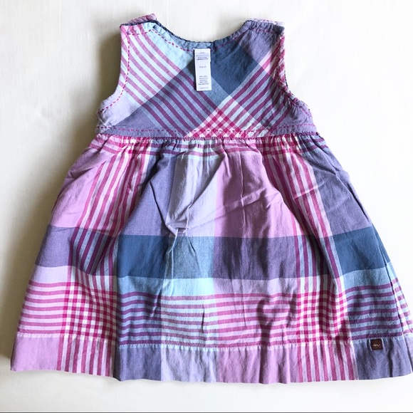 Tea Collection Reversible Blue/Pink Cotton Dress 3 - Picture 9 of 11